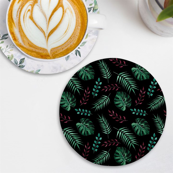 Memphis-seamless-patterns-abstract-jumble-textures UV Print Round Tile Coaster