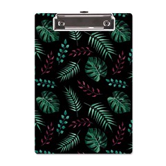 Abstract-seamless-pattern-with-tropical-leaves A5 Acrylic Clipboard by Amaryn4rt