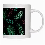 Tropical Leaves Pattern White Mug Right