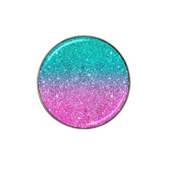 Pink And Turquoise Glitter Hat Clip Ball Marker (4 pack)