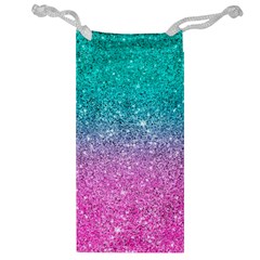 Pink And Turquoise Glitter Jewelry Bag