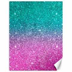 Pink And Turquoise Glitter Canvas 18  x 24 