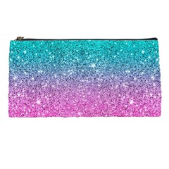 Pink And Turquoise Glitter Pencil Case