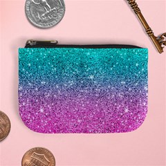 Pink And Turquoise Glitter Mini Coin Purse