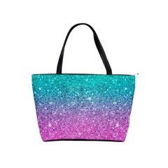 Pink And Turquoise Glitter Classic Shoulder Handbag