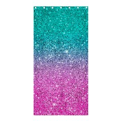 Pink And Turquoise Glitter Shower Curtain 36  x 72  (Stall) 