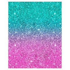 Pink And Turquoise Glitter Drawstring Bag (Small)