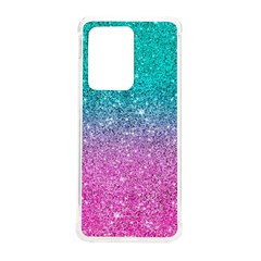 Pink And Turquoise Glitter Samsung Galaxy S20 Ultra 6.9 Inch TPU UV Case