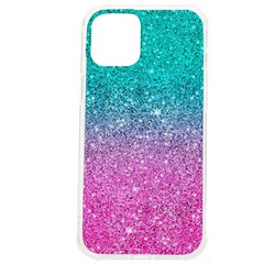 Pink And Turquoise Glitter iPhone 12 Pro max TPU UV Print Case