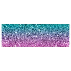 Pink And Turquoise Glitter Banner and Sign 12  x 4 