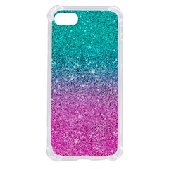 Pink And Turquoise Glitter iPhone SE