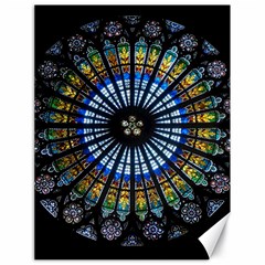 Mandala Floral Wallpaper Rose Window Strasbourg Cathedral France Canvas 18  X 24  by Sarkoni