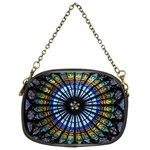 Mandala Floral Wallpaper Rose Window Strasbourg Cathedral France Chain Purse (Two Sides) Front