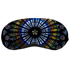 Mandala Floral Wallpaper Rose Window Strasbourg Cathedral France Sleep Mask by Sarkoni