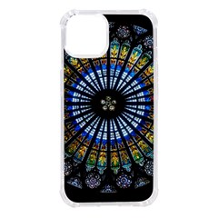 Mandala Floral Wallpaper Rose Window Strasbourg Cathedral France Iphone 14 Tpu Uv Print Case by Sarkoni