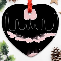 Garage Indie Arctic Monkeys Psychedelic Punk Rock Ornament (heart) by Sarkoni