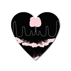 Garage Indie Arctic Monkeys Psychedelic Punk Rock Heart Magnet by Sarkoni