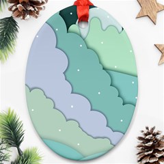 Winter Snow Mountains Nature Ornament (oval) by Pakjumat