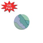 Winter Snow Mountains Nature 1  Mini Buttons (100 pack)  Front