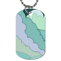 Winter Snow Mountains Nature Dog Tag (one Side) by Pakjumat