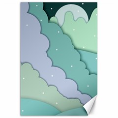 Winter Snow Mountains Nature Canvas 20  X 30  by Pakjumat