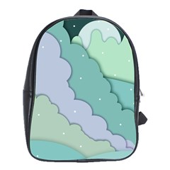 Winter Snow Mountains Nature School Bag (large) by Pakjumat