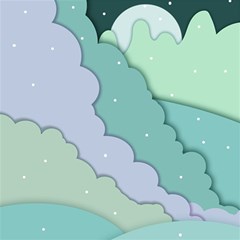 Winter Snow Mountains Nature Play Mat (rectangle) by Pakjumat