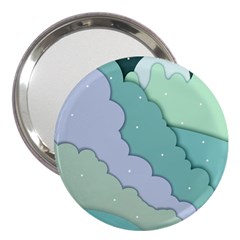 Winter Snow Mountains Nature 3  Handbag Mirrors by Pakjumat