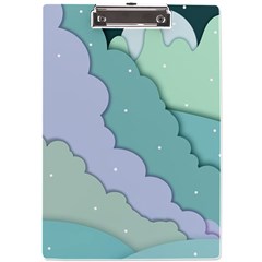 Winter Snow Mountains Nature A4 Acrylic Clipboard by Pakjumat