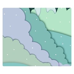 Winter Snow Mountains Nature Premium Plush Fleece Blanket (small) by Pakjumat