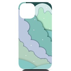 Winter Snow Mountains Nature Iphone 14 Black Uv Print Case by Pakjumat