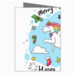 Merry Christmas Xmas Doodle Sketch Cartoon Unicorn Greeting Cards (Pkg of 8) Right