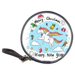 Merry Christmas Xmas Doodle Sketch Cartoon Unicorn Classic 20-cd Wallets by Pakjumat