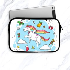 Merry Christmas Xmas Doodle Sketch Cartoon Unicorn Apple Ipad Mini Zipper Cases by Pakjumat