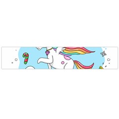 Merry Christmas Xmas Doodle Sketch Cartoon Unicorn Large Premium Plush Fleece Scarf  by Pakjumat