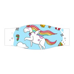 Merry Christmas Xmas Doodle Sketch Cartoon Unicorn Stretchable Headband by Pakjumat