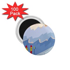 Winter Sports Ski Winter Snow 1 75  Magnets (100 Pack)  by Pakjumat