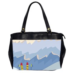 Winter Sports Ski Winter Snow Oversize Office Handbag (2 Sides) by Pakjumat