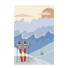 Winter Sports Ski Winter Snow Shower Curtain 48  X 72  (small)  by Pakjumat