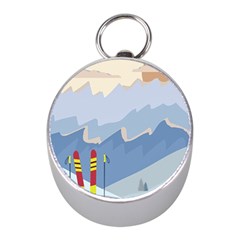 Winter Sports Ski Winter Snow Mini Silver Compasses by Pakjumat