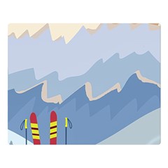 Winter Sports Ski Winter Snow Two Sides Premium Plush Fleece Blanket (large) by Pakjumat