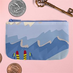 Winter Sports Ski Winter Snow Large Coin Purse by Pakjumat