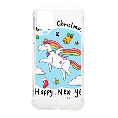 Merry Christmas Xmas Doodle Sketch Cartoon Unicorn Iphone 11 Pro Max 6 5 Inch Tpu Uv Print Case by Pakjumat