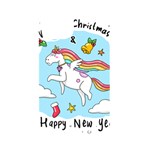 Merry Christmas Xmas Doodle Sketch Cartoon Unicorn iPhone 14 Black UV Print Case Front