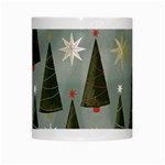 Christmas Trees Pattern Wallpaper White Mug Center