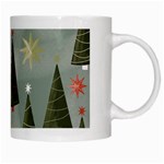 Christmas Trees Pattern Wallpaper White Mug Right