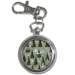 Christmas Trees Pattern Wallpaper Key Chain Watches by Pakjumat