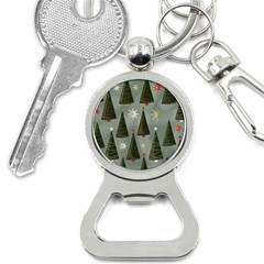 Christmas Trees Pattern Wallpaper Bottle Opener Key Chain by Pakjumat