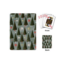 Christmas Trees Pattern Wallpaper Playing Cards Single Design (mini) by Pakjumat