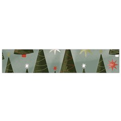 Christmas Trees Pattern Wallpaper Small Premium Plush Fleece Scarf by Pakjumat